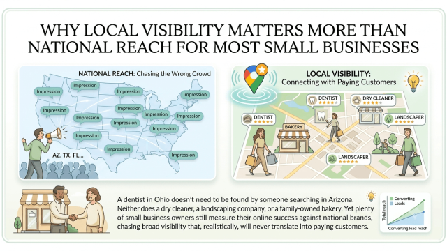 Why Local Visibility Matters More Than National Reach for Most Small Businesses